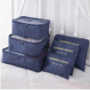 6-Piece Breathable Mesh Zippered Luggage Packing Cubes Set