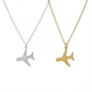 Airplane-motif necklace